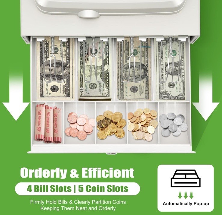 NEW Electronic Cash Register 48 Keys Cash Management System with Thermal Printer