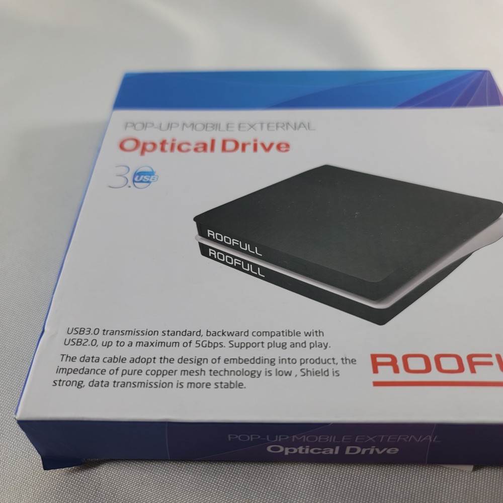 Roofull Pop-Up Mobile External Optical Drive 3.0 USB 5Gbps