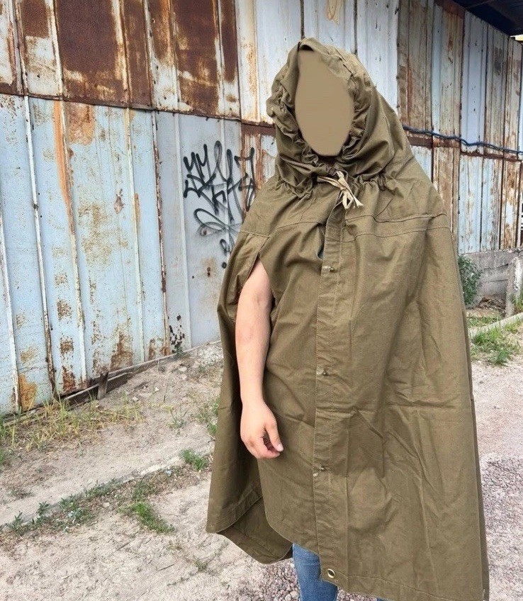 Soviet russian red army soldier rain cape poncho plash-palatka tent coat