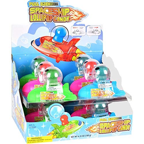 Spaceship Lollipop Candy 12ct Box