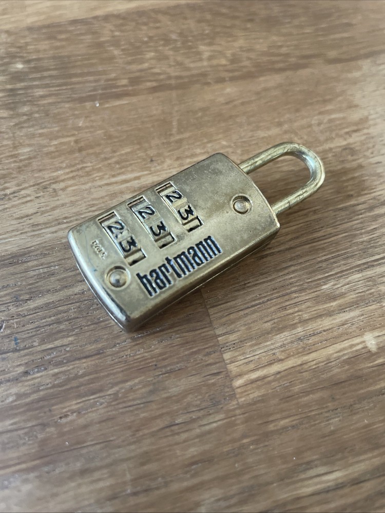 HARTMANN Luggage Brass Type Combination Lock 3 Number Code