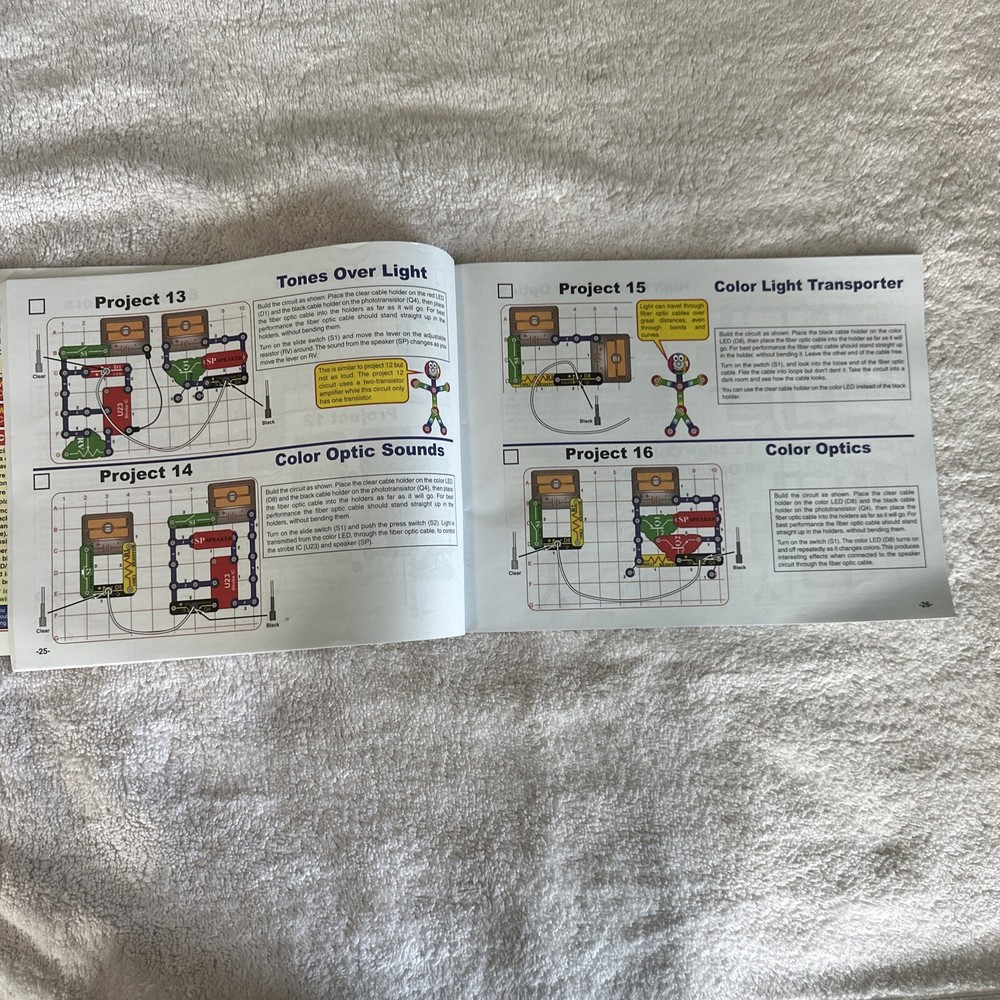 Elenco Snap Circuits LIGHT Experiments Projects 1-182 Manual Instruction Book
