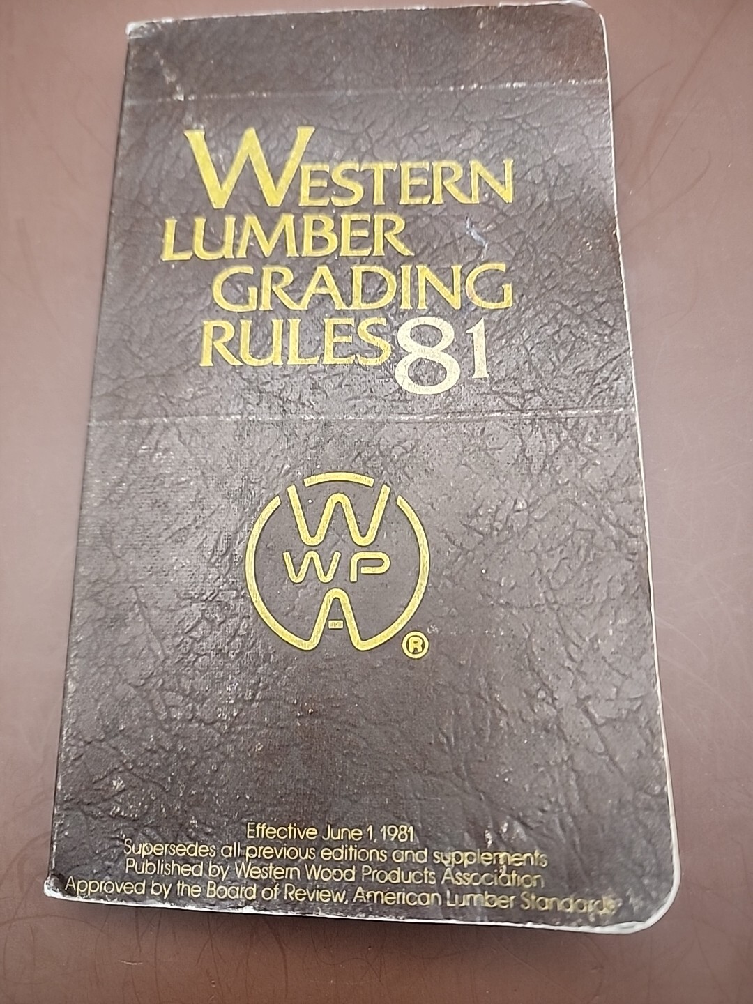 Western Lumber Grading Rules 81 Booklet