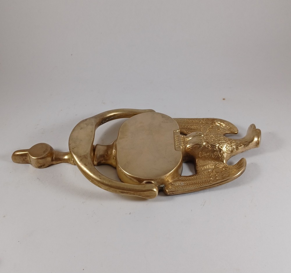 Vintage Solid Brass Eagle Door Knocker, 8" X 4" U.S.A
