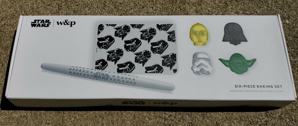 Star Wars • 6 Piece Baking Set • Baking Mat Rolling Pin & Cookie Cutters