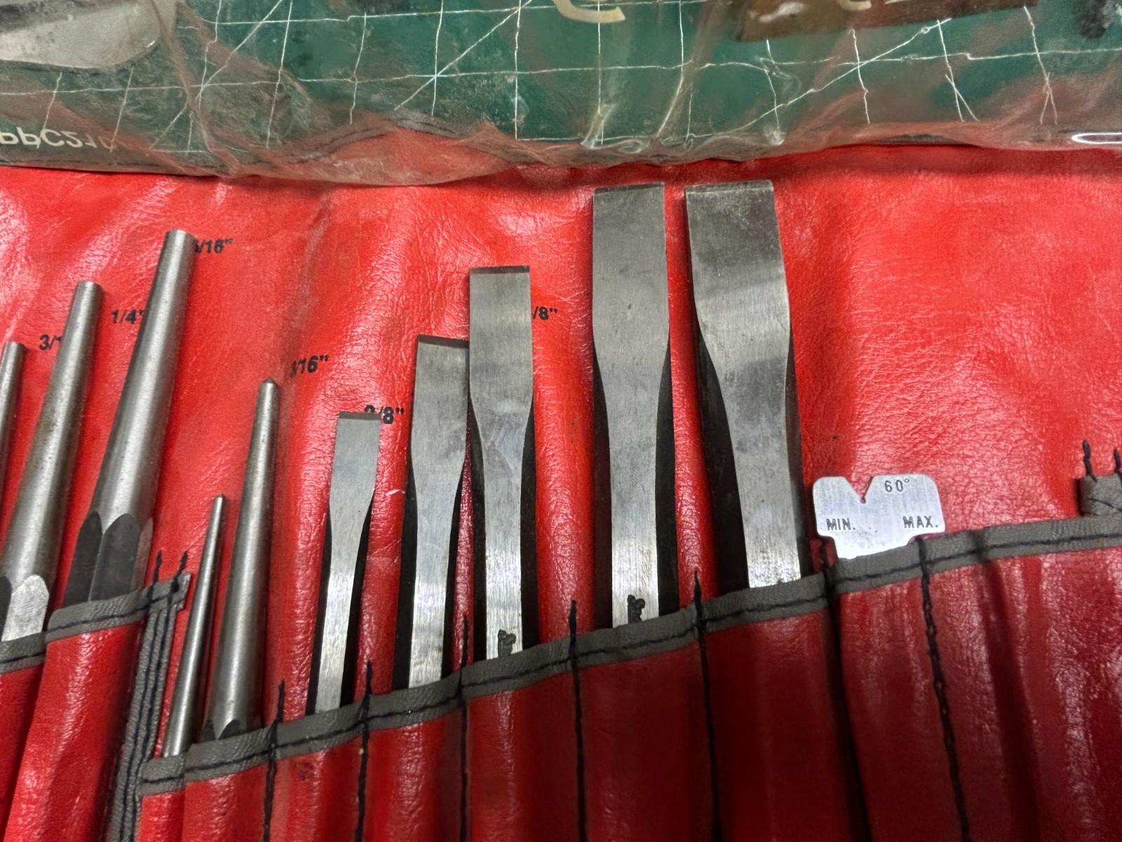 MACHINIST C HmGbcB TOOLS Snap On Tools Punch & Chisel Set in Case 21 Piece Set