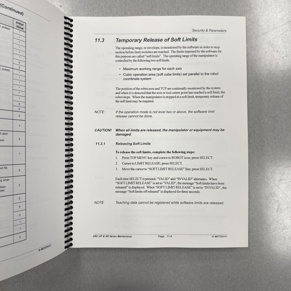 Yaskawa motoman XRC Robot Controller Maintenance Training Manual 1999