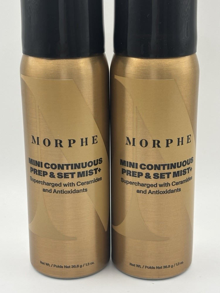 NEW 2X Morphe MINi Continuous Prep & Set Mist 36.8g/1.3oz Each AUTHENTIC