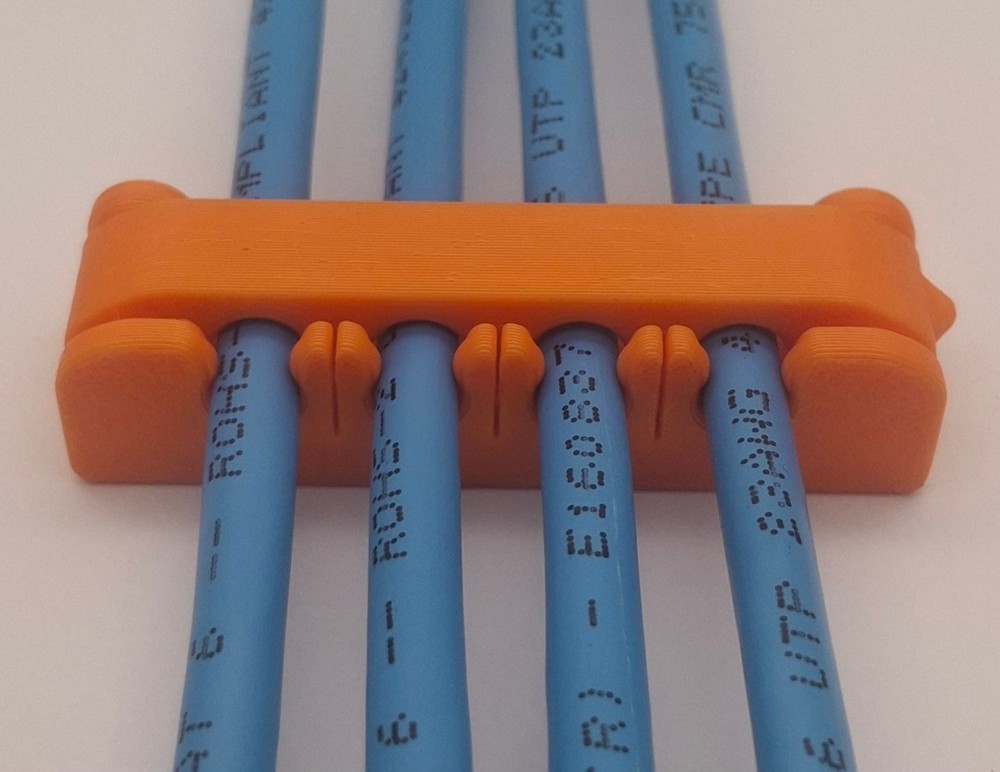 Ethernet Cable Comb 4 Slot | Network Cable Organizer | 25 Pack Wire Management