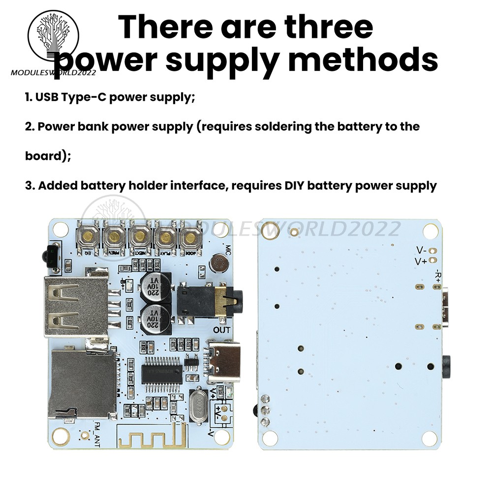 Bluetooth 5.4 Audio Receiver Board MP3 Lossless Decoder Decoding Module Type-C