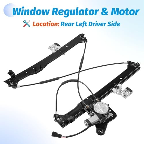 Rear Driver Side Window Regulator with Motor Compatible with 2000-2007 Chevy