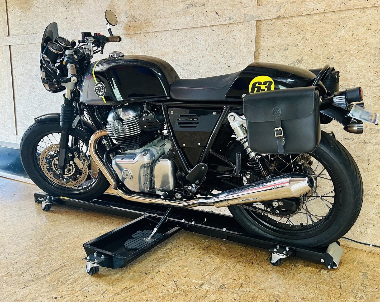 1250 lb Low Profile Motorcycle Dolly Heavy Duty Tilt Handles Garage Transport