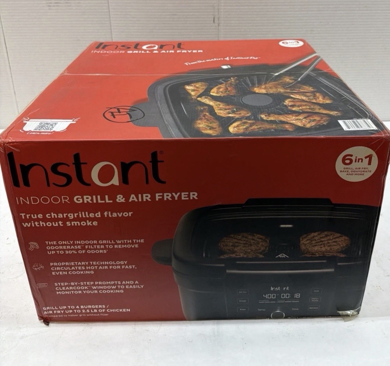 Instant Pot - 6-in-1 Smokeless Indoor Grill & Air Fryer with OdorErase *NEW*