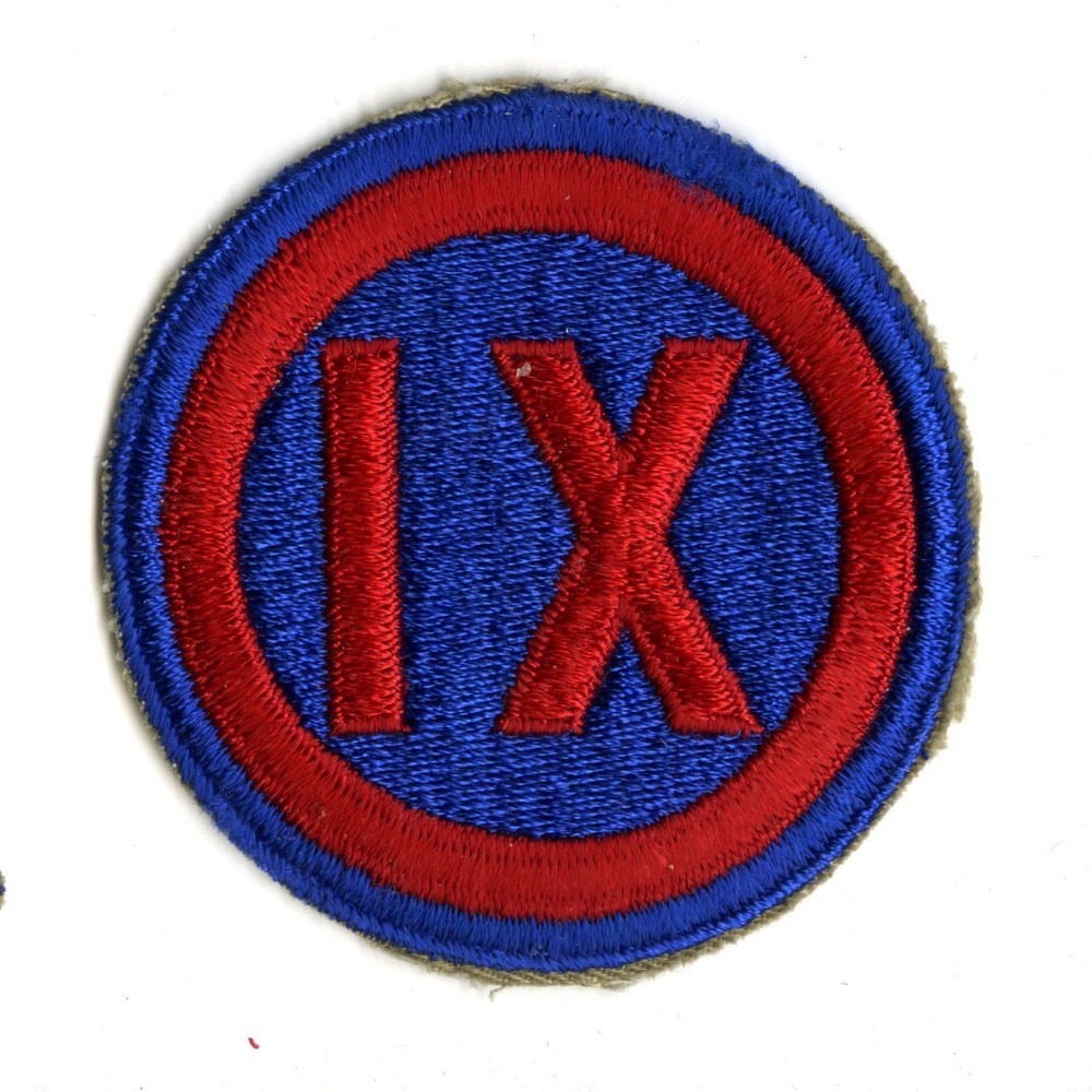 IX Corps White Back Patch WWII Vintage Pacific Theater