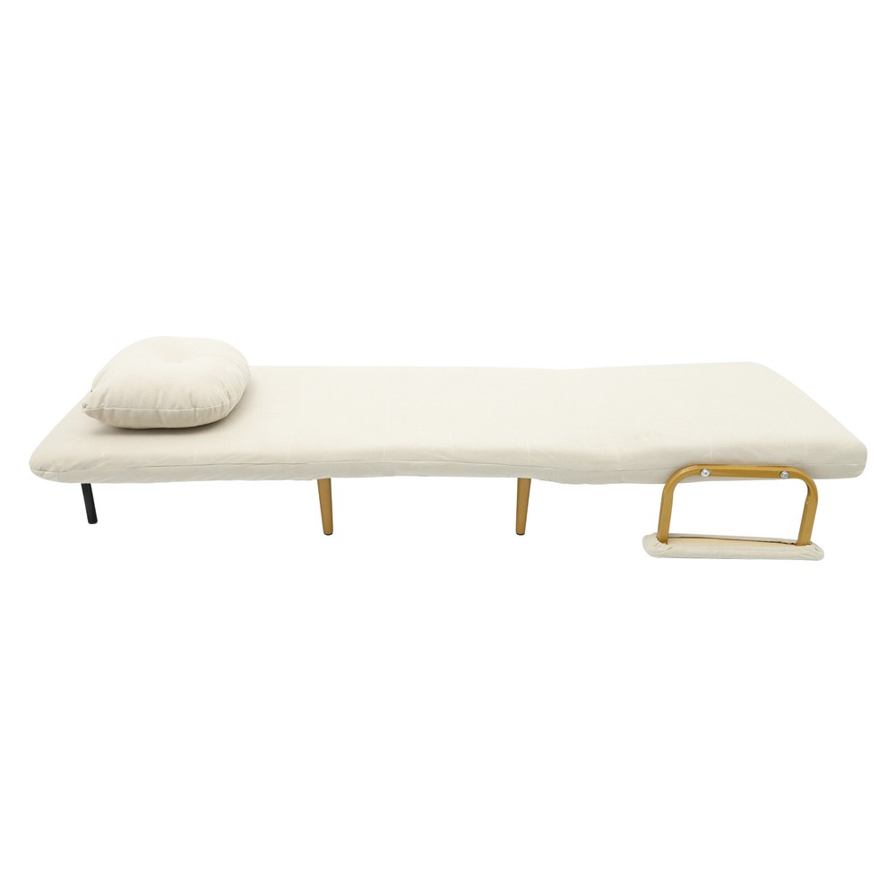 Folding Sofa Bed Convertible Sofa Bed with Pillow & 5-Gear Adjustable Backrest