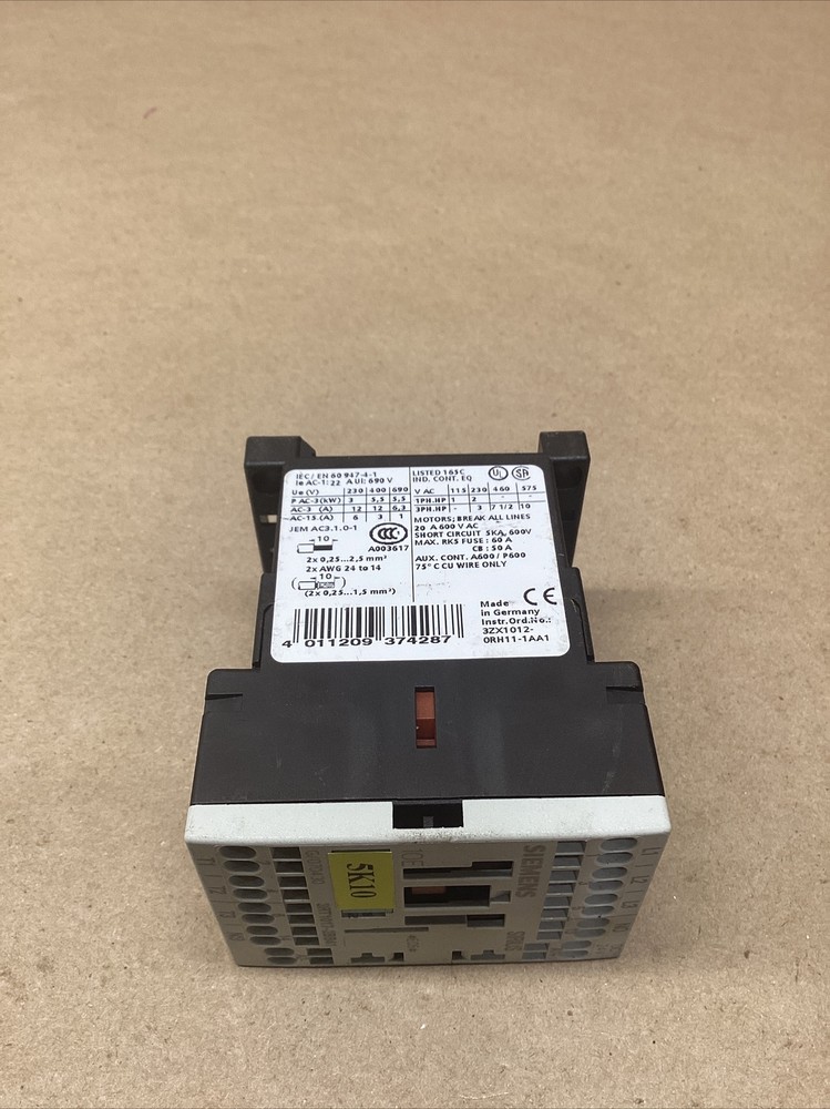SIEMENS SIRIUS 3RT1017-2BB41 CONTACTOR #715PT67FML