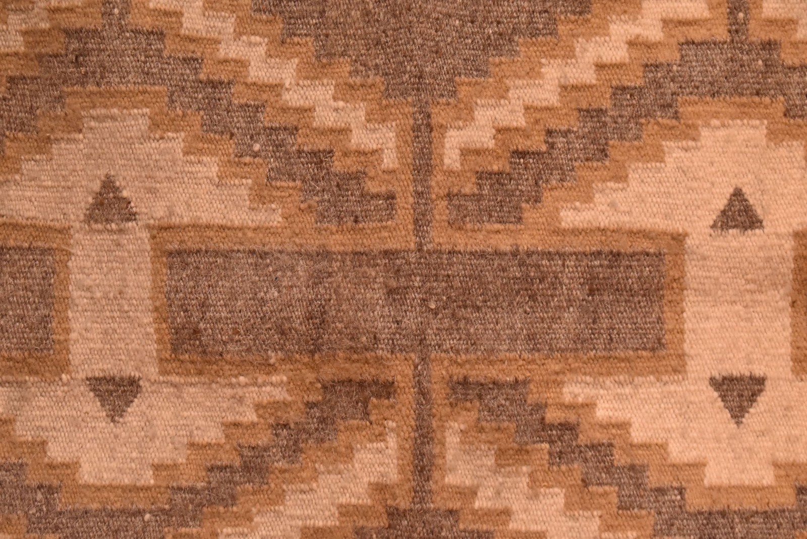 Antique Navajo Rug Native American Indian Geometric Weaving 43x23 Textile VTG