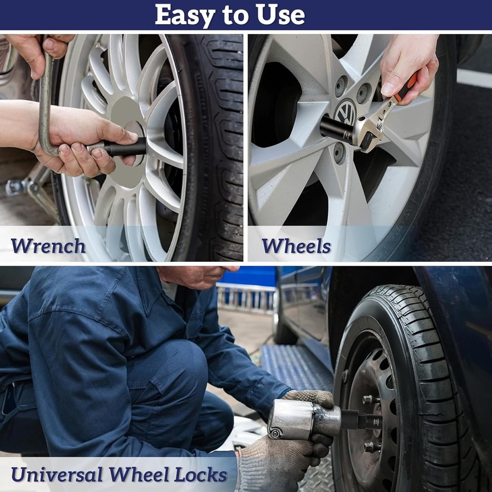 Universal 8-Piece Spline & Hex Lug Nut Removal Master Set