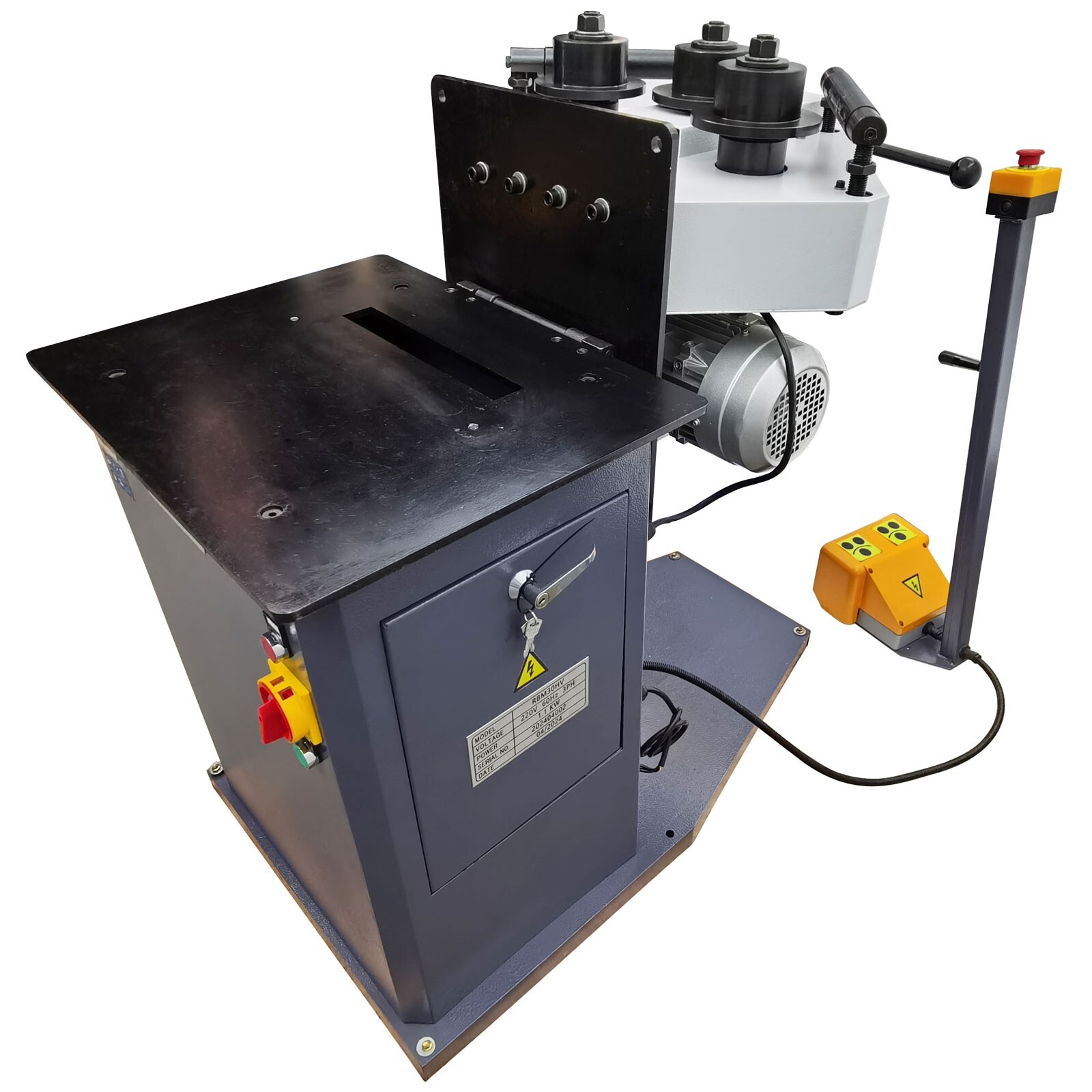 220V 3PH Pinch Roll Bender Round Bending Machine Pinch Roll Bender Iron Sheeter