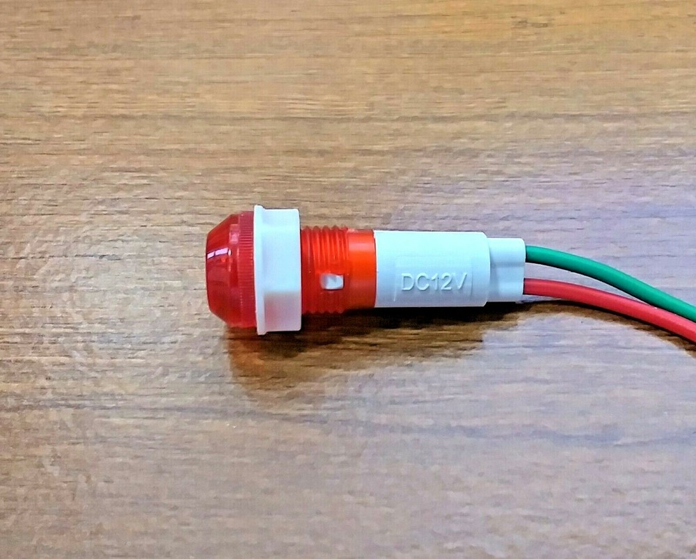 BBT Waterproof 12 volt AC/DC Low Profile Red LED Indicator Light