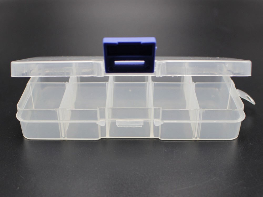 2 Pack 15 Grids Plastic Organizer Box Case Craft Bead Display Storage Container