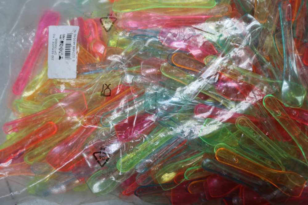600x Multicolored 3" Premium Sample Spoons Plastic Tasting Spoon Disposable