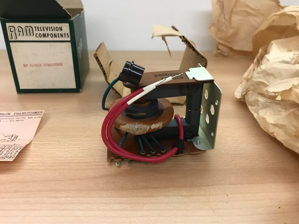 RAM Television Components 20009781 90 Degree Flyback Transformer - NOS