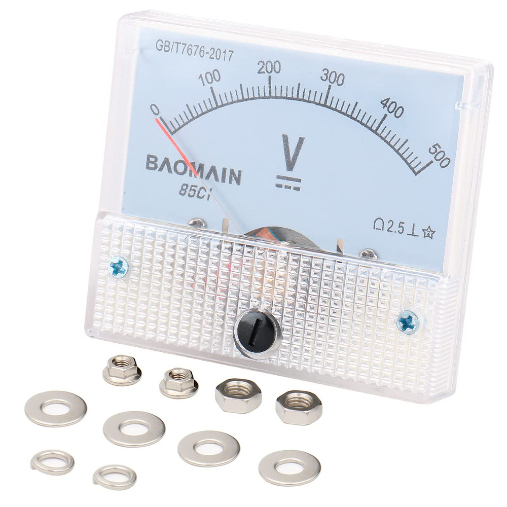 Analog Voltmeter 85C1 DC 0-500V Rectangle Analog Volt Panel Meter Gauge