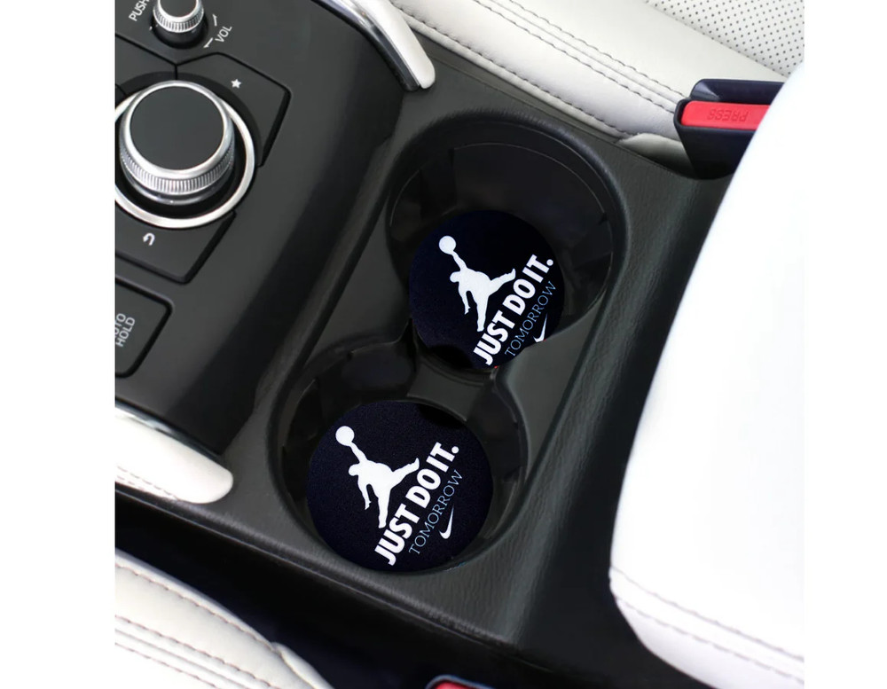JUST DO IT tomorrow Car coasters