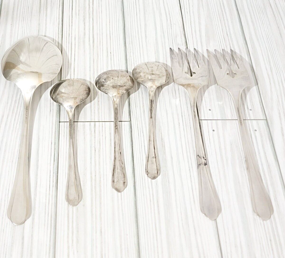 Oneida Genesse Flatware Silverplate Lot Scroll Lynwood Memory Spoons Forks