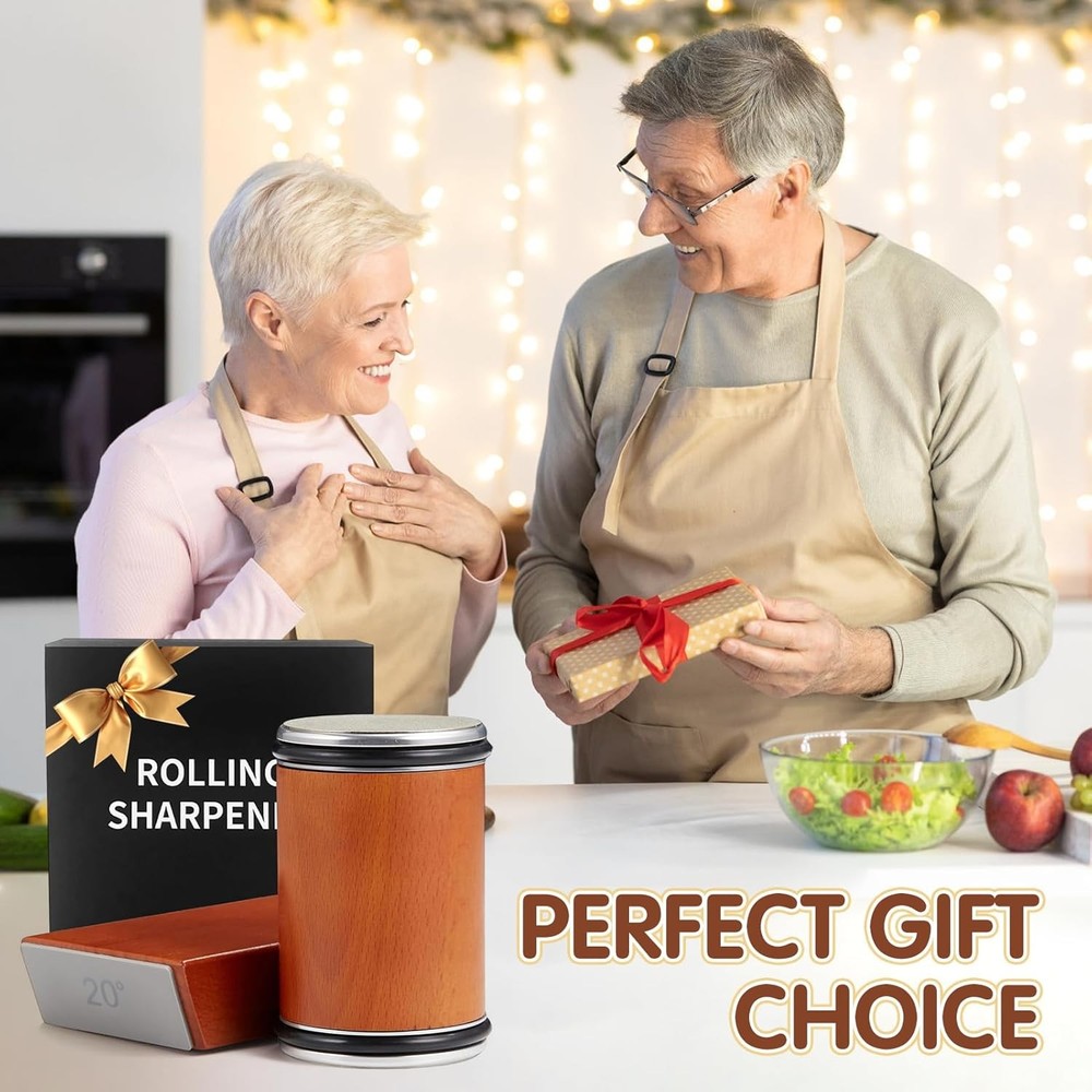 Diamond Rolling Knife Sharpener Straight Edge Roller Sharpening Tool 2-Angle