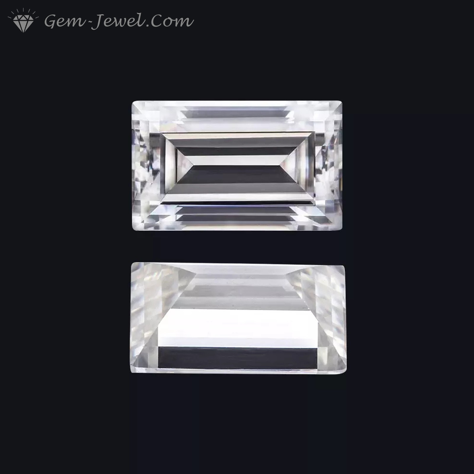 Straight Baguette Cut Moissanite, Colorless Loose Gemstone (1.5x1 to 4.5x1.5 MM)