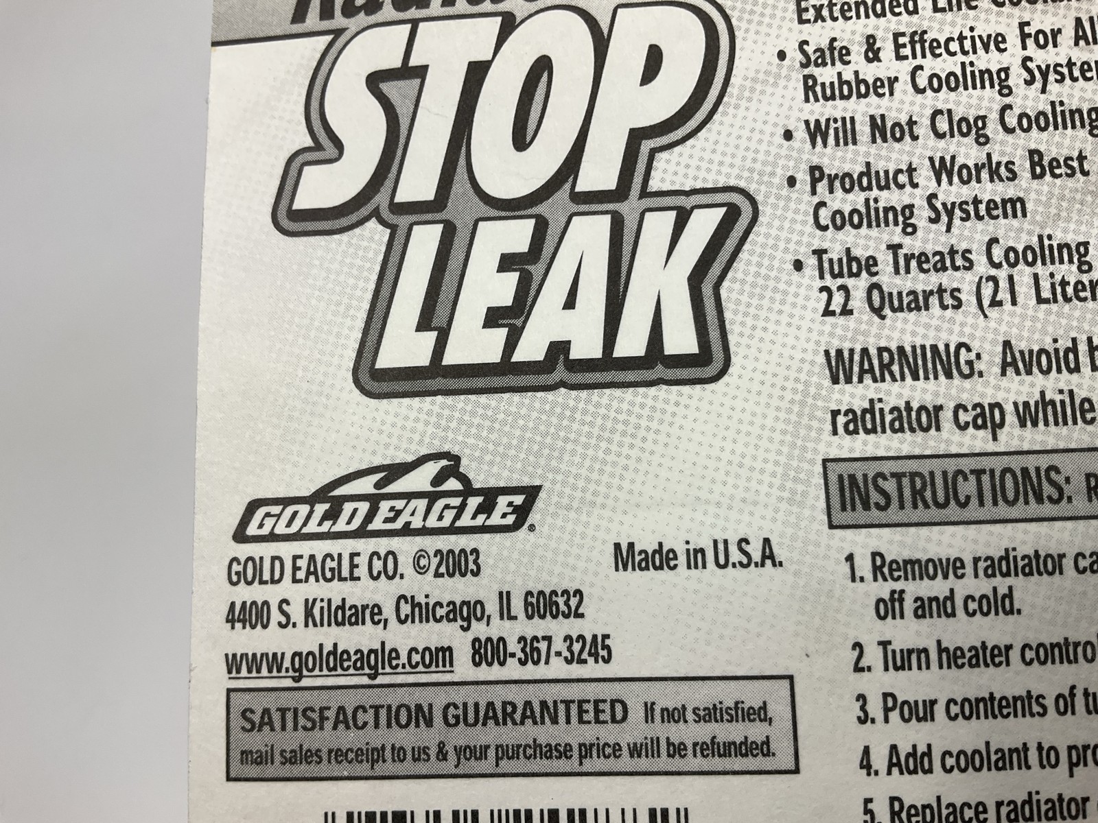 (5) Packs - AlumAseal ASBPI12 Radiator Stop Leak Powder Blister Card 20G Repair