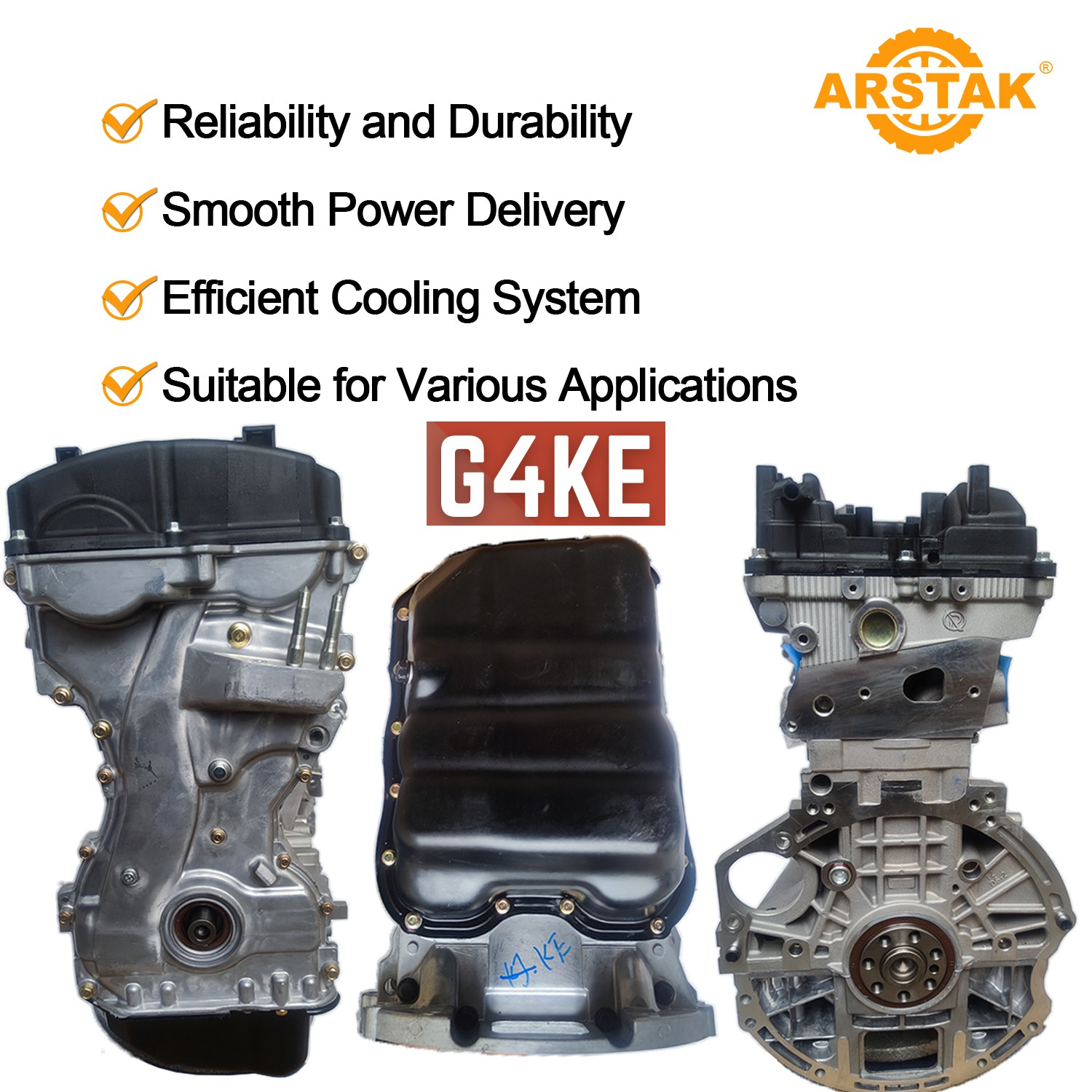 For 2011-2013 Kia Sorento Theta II Motor G4KE 2.4L (VIN 1, 8th digit, MPI) 4-Cyl