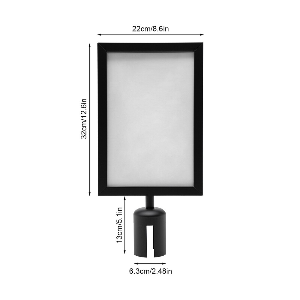 4Pcs Removable Double-sided Clear Pvs Sign Holders With Cross-shaped Socket NEW