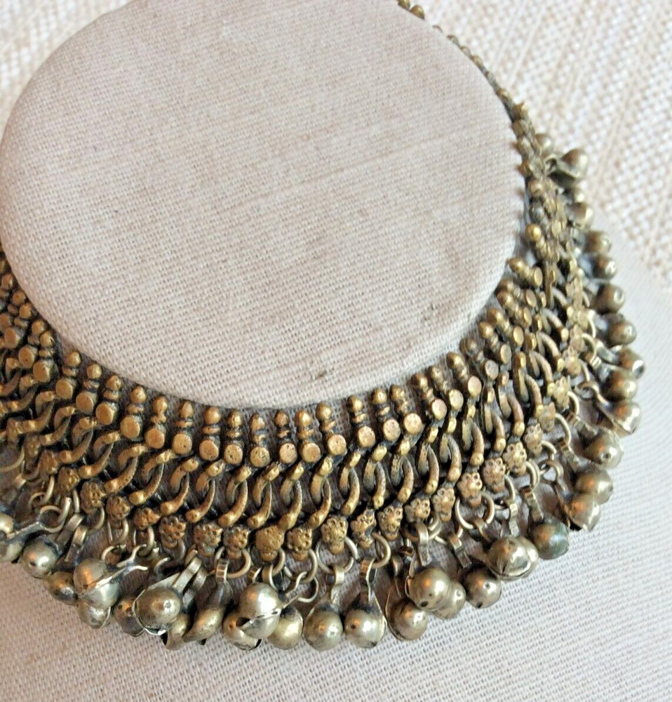 Antique brass Kuchi Anklet with tiny bell dangles