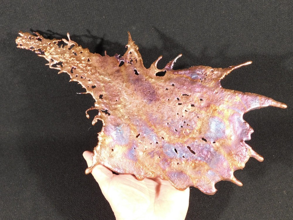 BIG! Bright Solid Solid COPPER Splash ART Sculpture Arizona 490gr