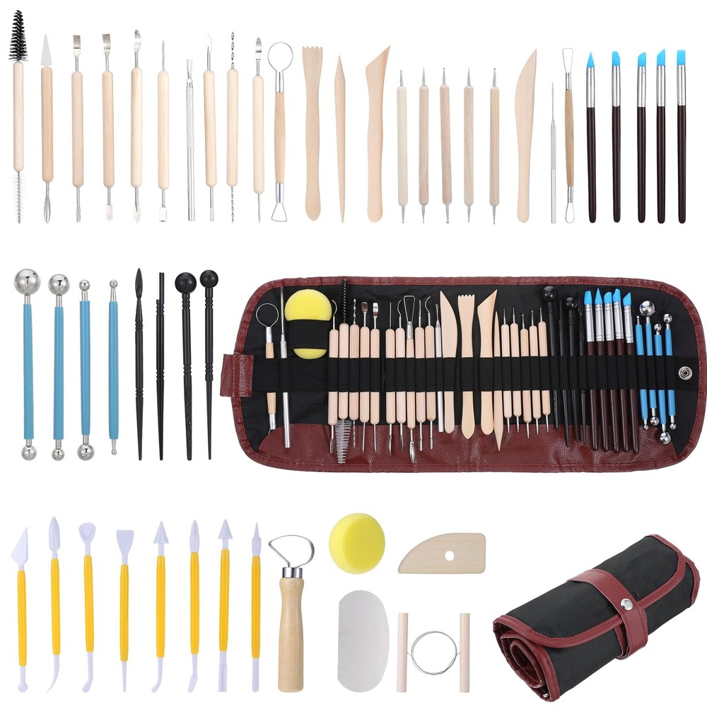 48PCS Pottery Tools for Sculpting Clay 1,