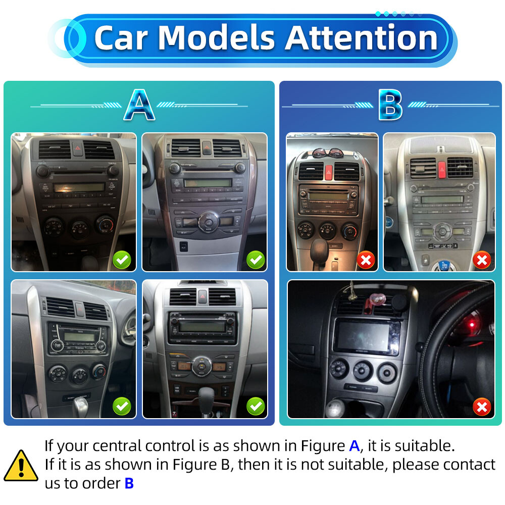 Apple Carplay For Toyota Corolla 2009-2013 Car Stereo Radio Android 15 GPS WIFI