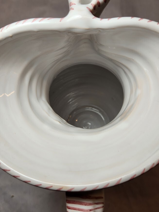 Spanish Colored Dot Pottery Pitcher Artisan Crafted Created Hand Painted EUC