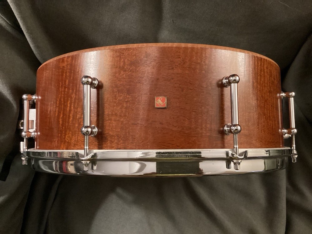 Custom Handmade Snare Drum , Single , One Ply All Mahogany Solid Shell ..16”