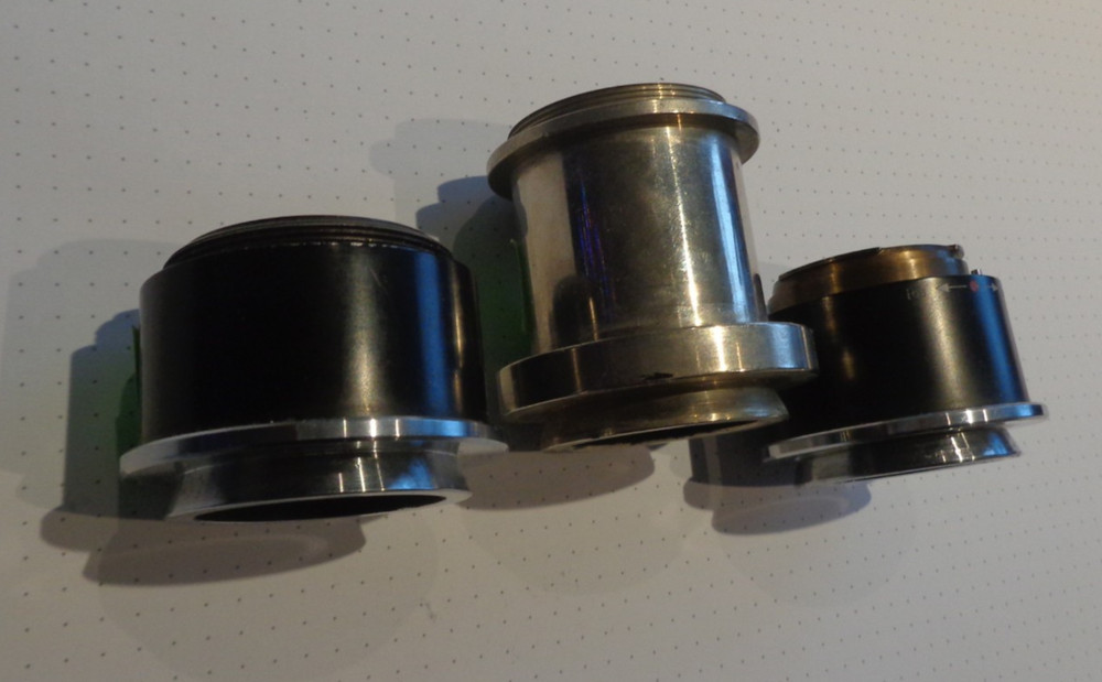 Zeiss microscope to camera adapters M39, M42, Polmi - 3 pcs