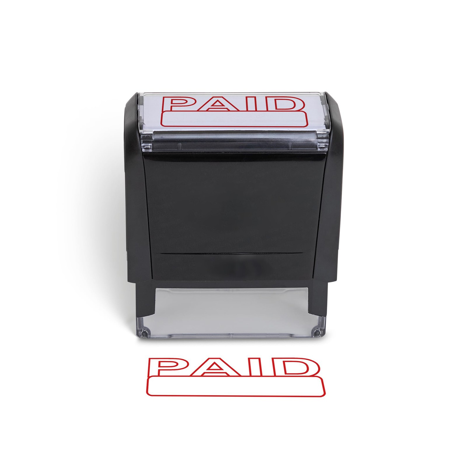 Accounting Paid Rubber Stamp, Self Inking Work Office Stamper, Black