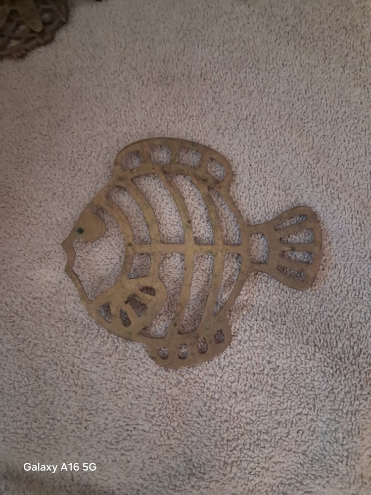 Vintage Solid Brass Trivets (Set of 5)