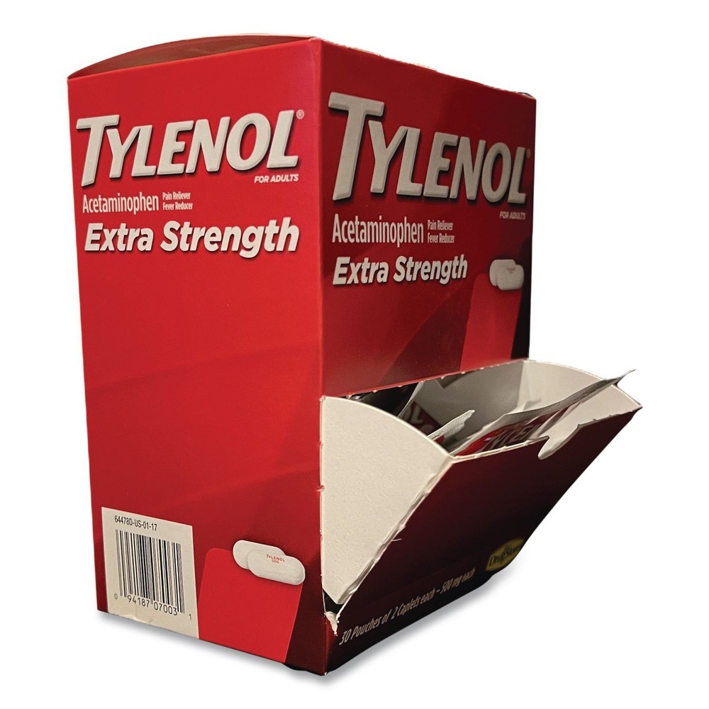 Tylenol 64478 Extra Strength Caplets (30/Box) New