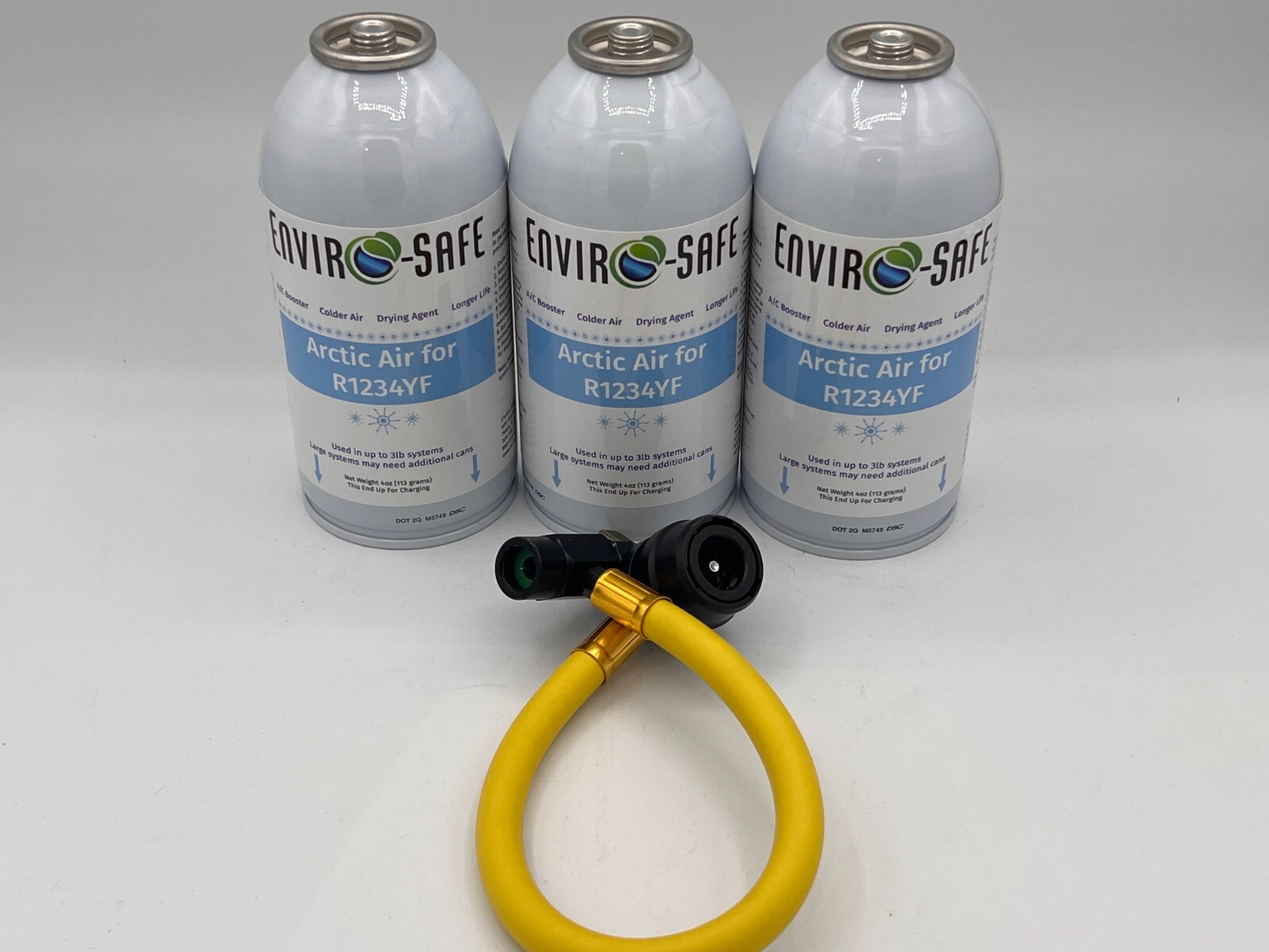 GET COLDER AIR BOOSTER, Arctic Air Refrigerant Support for R1234yf  Cans/hose)