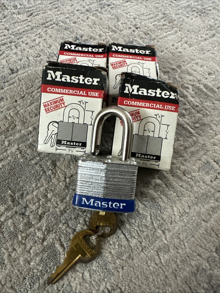 5-PACK Master Lock No 3 Commercial Maximum Security Locks Keyed Alike