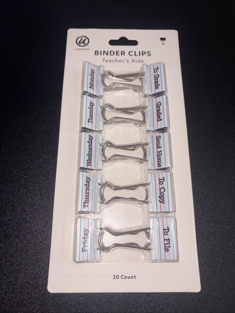 Binder Clips Teachers Aide 10 Count