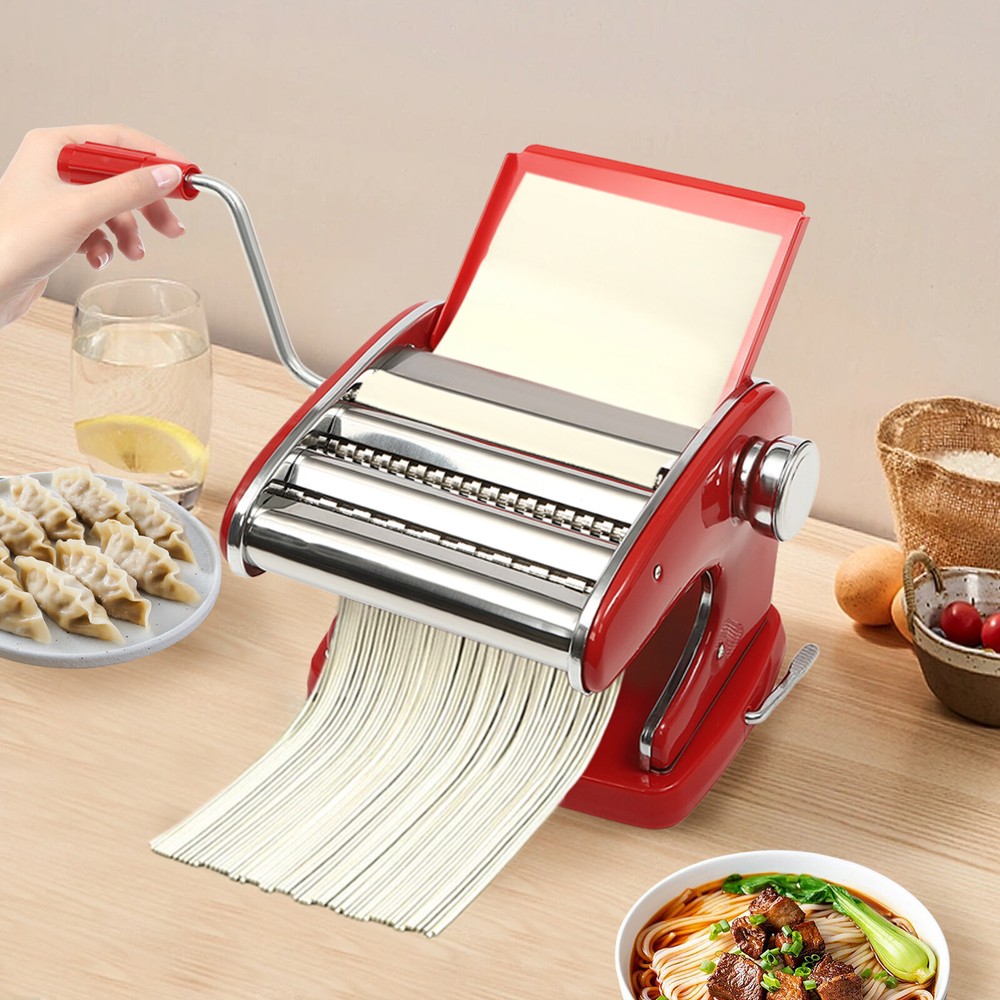 Adjustable Manual Dough Roller Sheeter Noodle Pasta Dumpling Maker Machine New