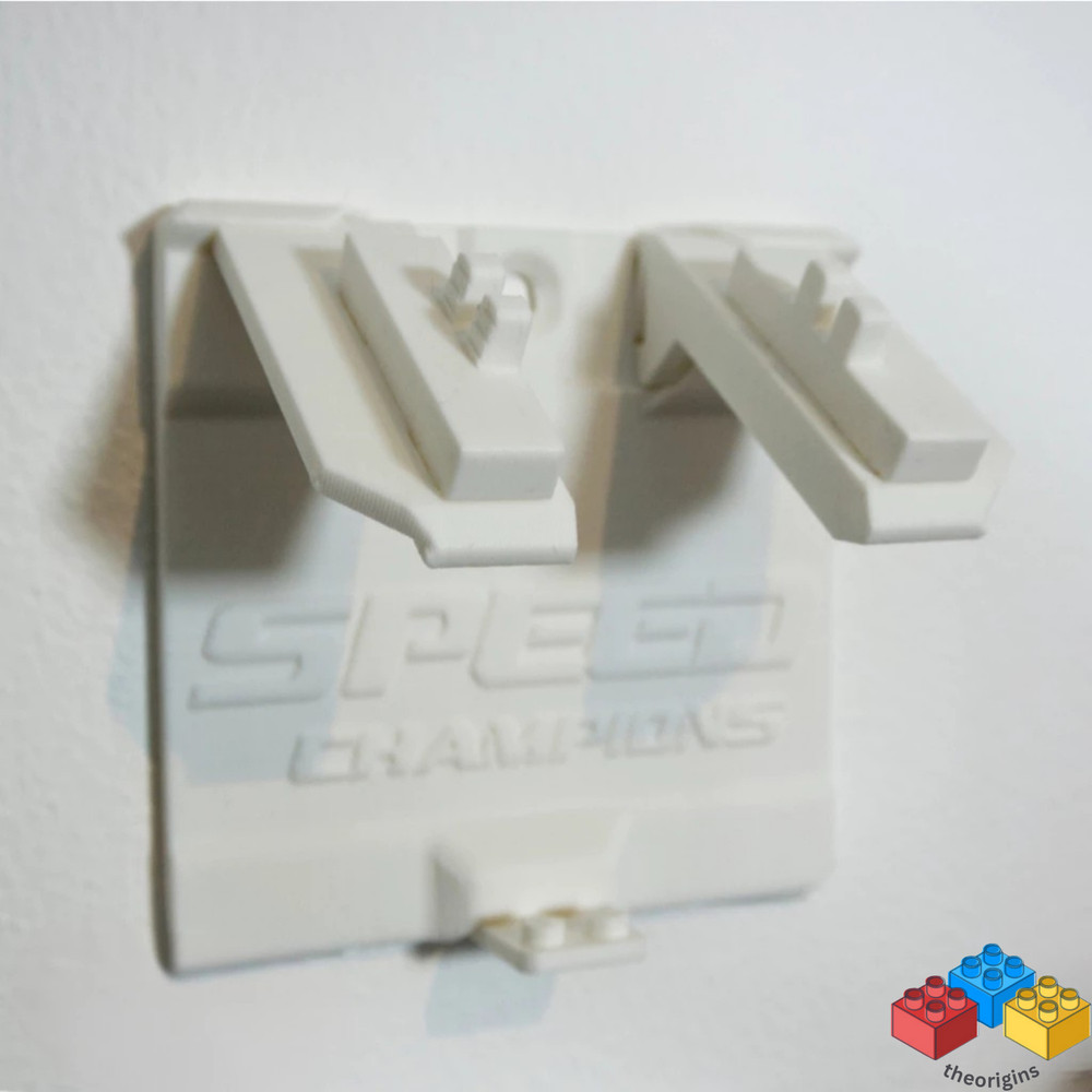 Horizontal Wall Mount for Speed Champions with Minifigure Plate